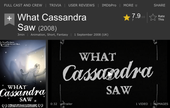 What Cassandra Saw IMDB