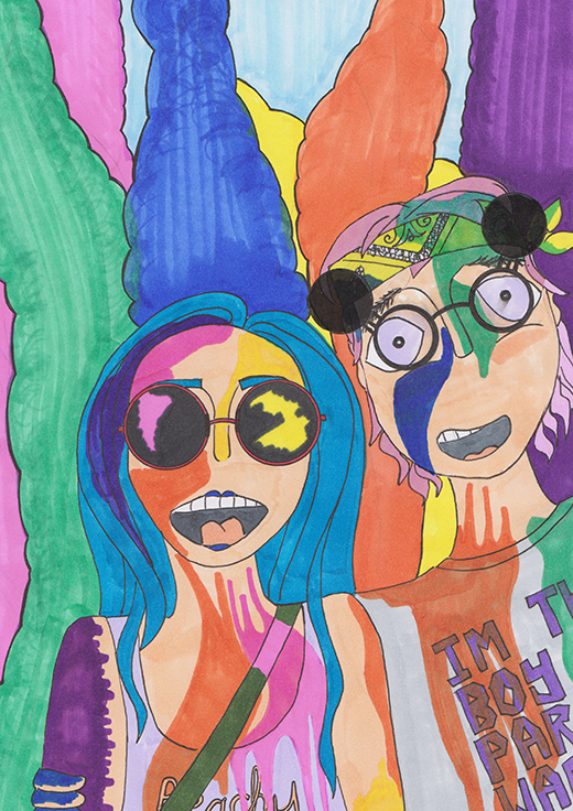 Eris & T - Festival Paint fight small