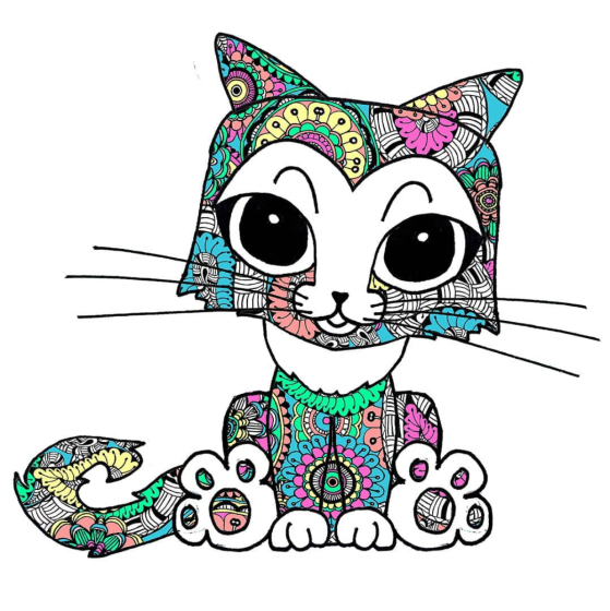 Pattern Kitten Colour me content