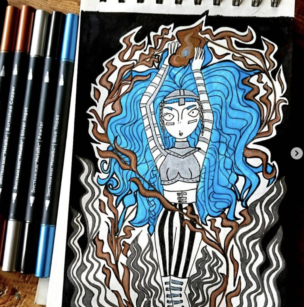 Eris Tarot card SKETCHBOOK COLOUR
