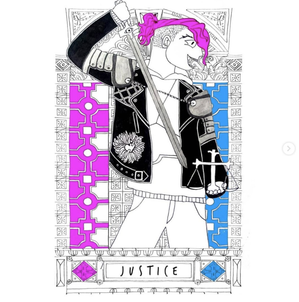 T Tarot Card - JUSTICE